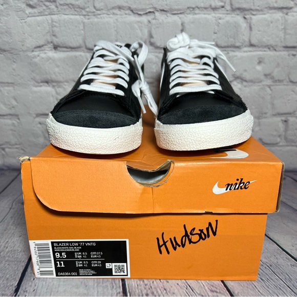 NEW IN BOX! NIKE Blazer Low '77 Vintage DA6364 001 Black/White/Sail. Size 9.5 - Picture 7 of 16